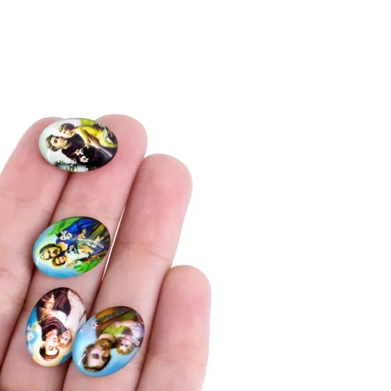 Cabochon Com Imagem Para Terco Oval 13X18Mm Em Vidro Com 100 Pecas - Sao Jose