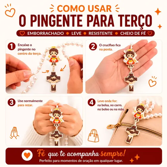 Kit Aplique Para Terco Sao Miguel Arcanjo E Cruz 50Mm Emborrachado Com 100 Pecas