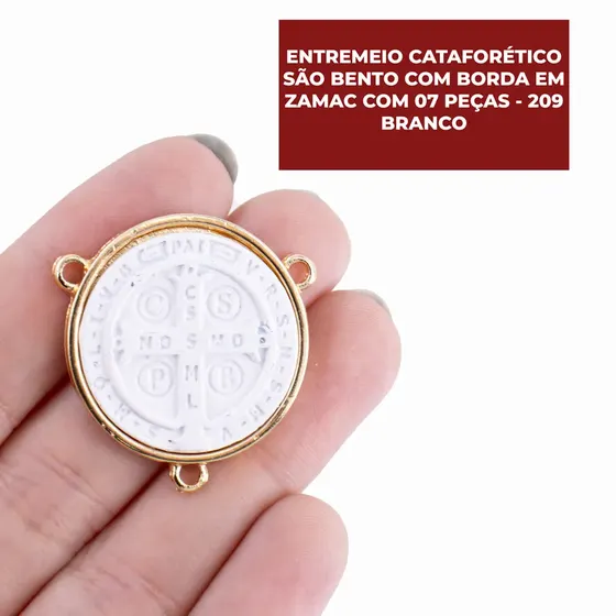Entremeio Cataforetico Sao Bento Com Borda Em Zamac Com 07 Pecas - 073 Dourado