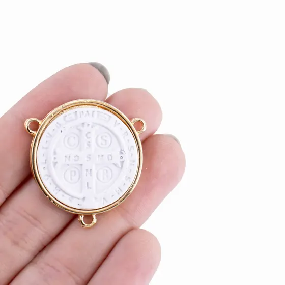 Entremeio Cataforetico Sao Bento Com Borda Em Zamac Com 07 Pecas - 073 Dourado