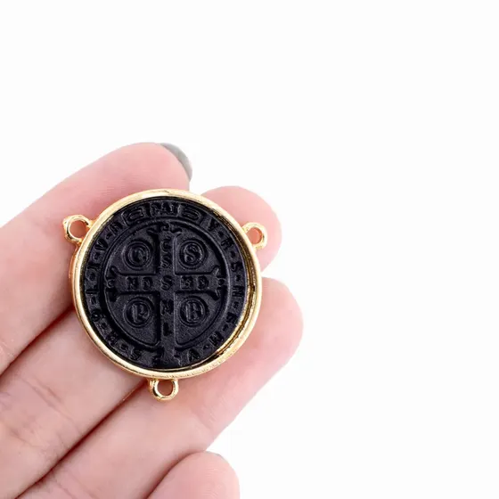 Entremeio Cataforetico Sao Bento Com Borda Em Zamac Com 07 Pecas - 225 Preto