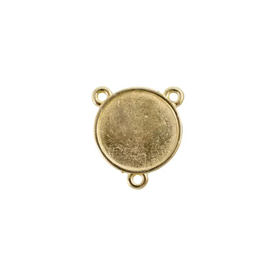 Entremeio Redondo Para Terco 20Mm Em Zamac Com 10 Pecas