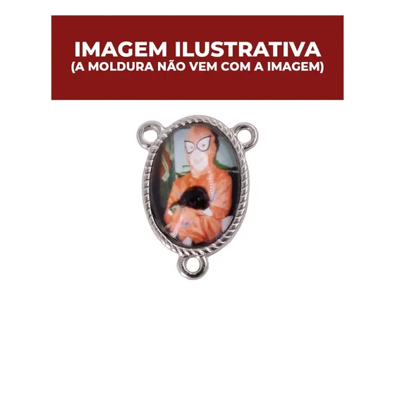 Entremeio Oval Para Terco 13X18Mm Em Zamac Com 10 Pecas