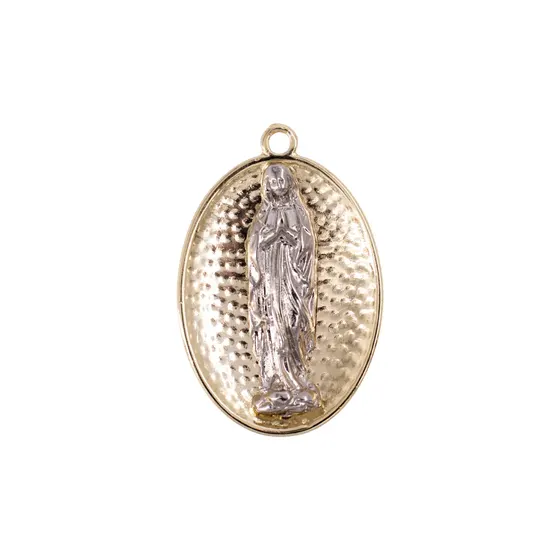 Pingente Cataforetico Oval Nossa Senhora 47X27Mm Em Zamac Com 04 Pecas