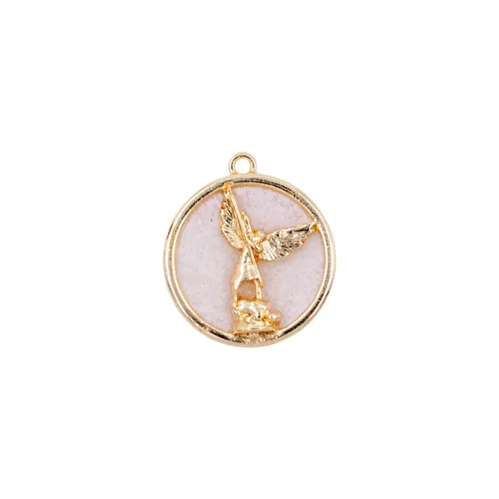 Pingente Cataforetico Sao Miguel Arcanjo 30Mm Em Zamac Com 05 Pecas