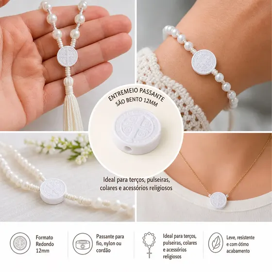 Entremeio Passante Sao Bento 12Mm Em Plastico Com 500G - Brancop