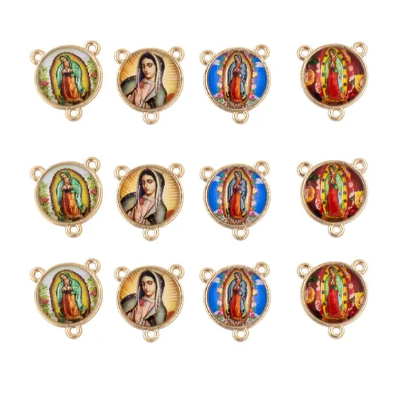 Entremeio Redondo Com Imagem Para Terco 20Mm Em Zamac Com 10 Pecas - N S Guadalupe