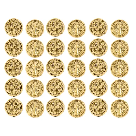 Entremeio Medalha Sao Bento 14Mm Em Zamac Com 250G