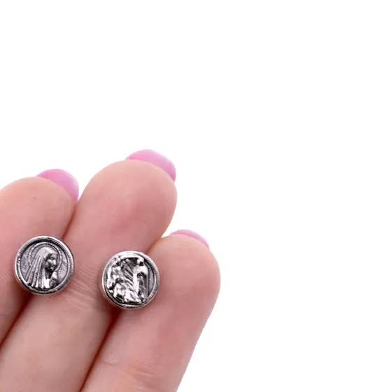 Entremeio Medalha Virgem Maria 10Mm Em Zamac Com 250G