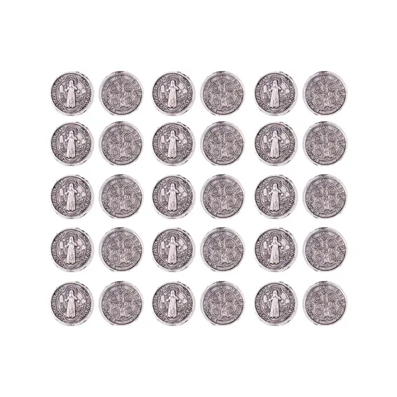 Entremeio Medalha Sao Bento 09Mm Em Zamac Com 250G