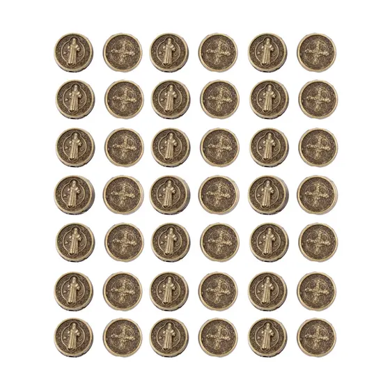 Entremeio Medalha Sao Bento 10Mm Em Zamac Com 250G