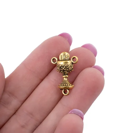 Entremeio Calice Eucaristia 15X22Mm Em Zamac Com 250G
