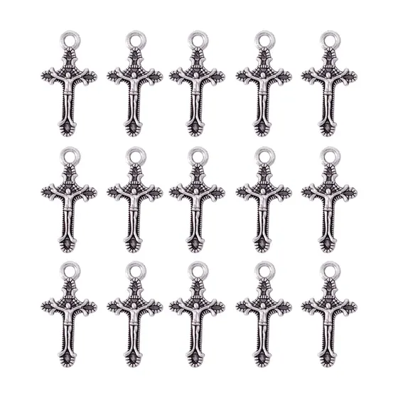 Pingente Crucifixo 12X22Mm Em Zamac Com 250G