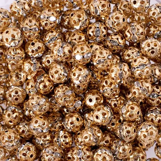 Esfera De Strass 08Mm Em Ferro Com 200 Pecas