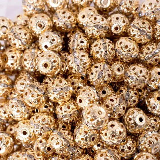 Esfera De Strass 10Mm Em Ferro Com 200 Pecas