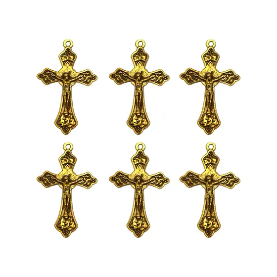 Pingente Crucifixo 22X34Mm Em Zamac Com 250G