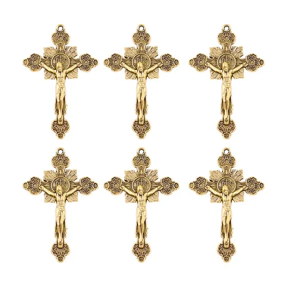 Pingente Crucifixo 31X50Mm Em Zamac Com 250 Gramas