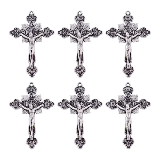 Pingente Crucifixo 31X50Mm Em Zamac Com 250 Gramas