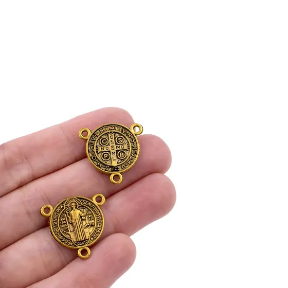 Entremeio Cruz De Sao Bento 20X21Mm Em Zamac Com 250G