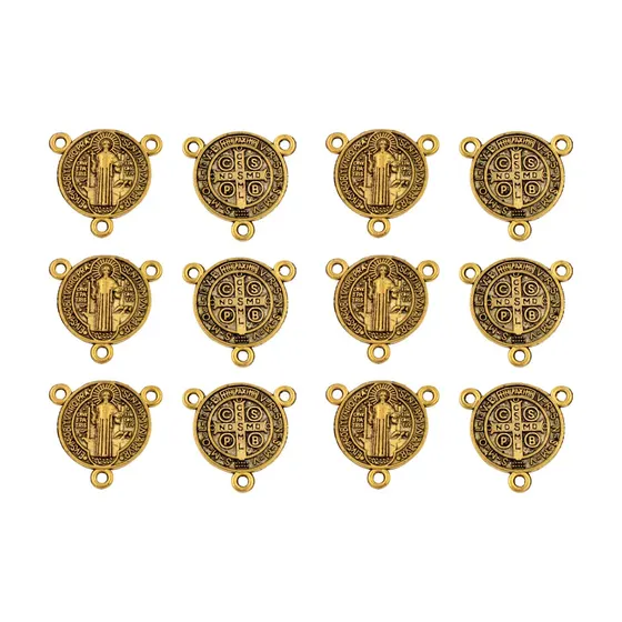 Entremeio Cruz De Sao Bento 20X21Mm Em Zamac Com 250G