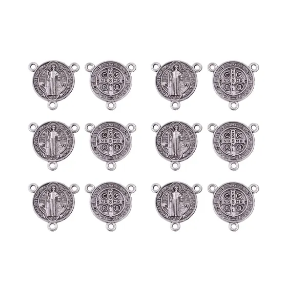 Entremeio Cruz De Sao Bento 20X21Mm Em Zamac Com 250G