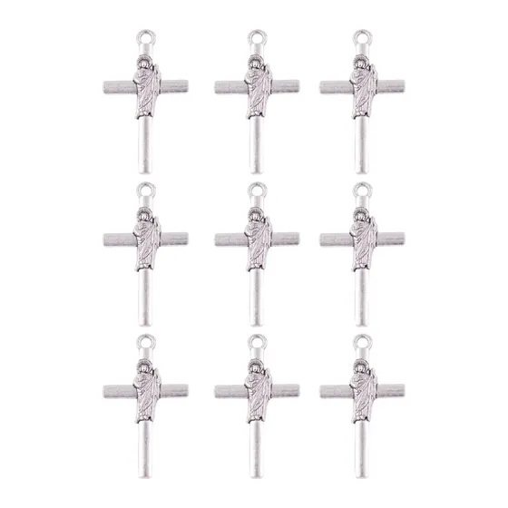 Pingente Cruz Com Sao Bento 13X23Mm Em Zamac Com 250G