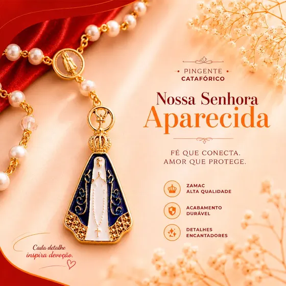 Pingente Cataforetico Nossa Senhora Em Zamac Com 07 Pecas - Colorido 103
