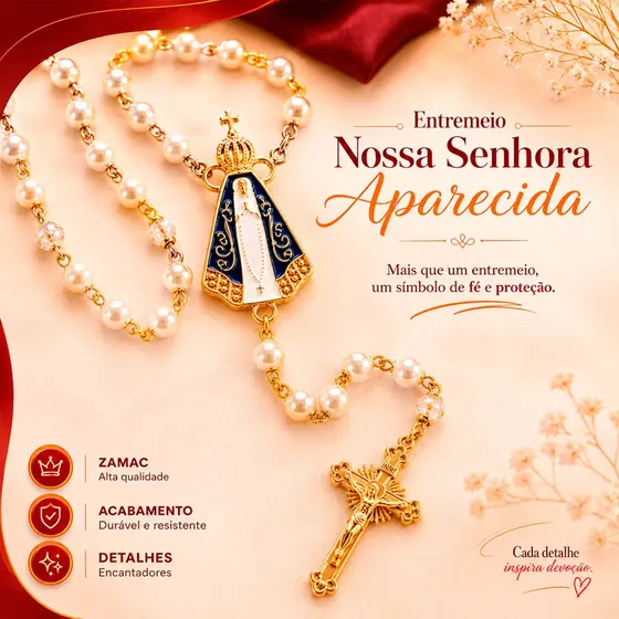 Entremeio Cataforetico Nossa Senhora Em Zamac Com 07 Pecas - 103 Colorido