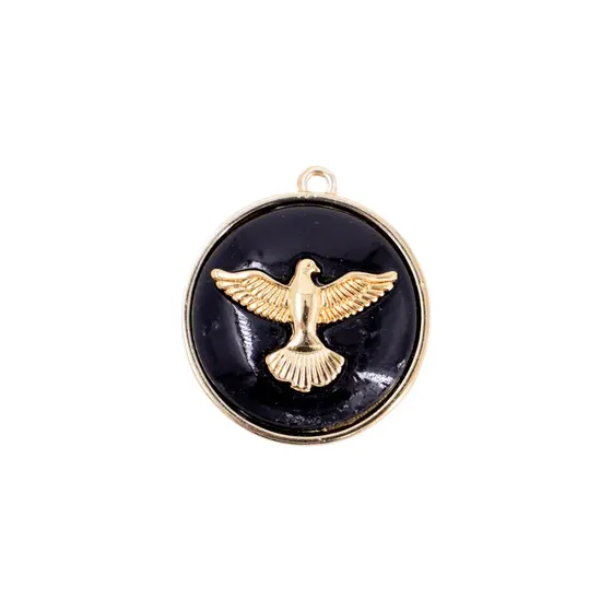 Pingente Cataforetico Espirito Santo Em Zamac Com 05 Pecas - 225 Preto Z25