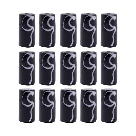 Firma Passante Orixas 13X25Mm Em Vidro Com 10 Pecas - Preto Velho - Preto