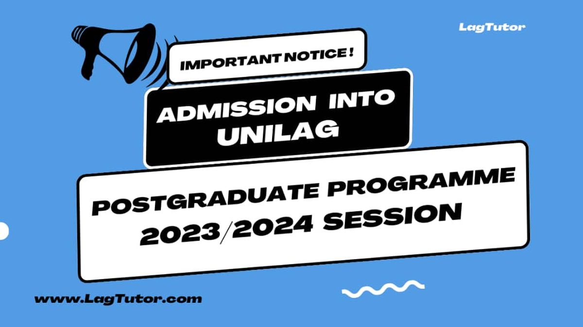 SPGS Unilag 2023 admissions notice