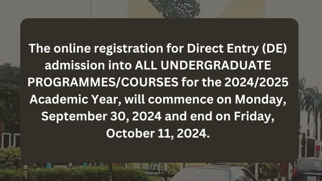 Unilag DE registration 2024-25