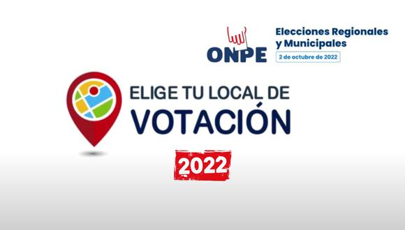 ONPE: cómo elegir tu local de votación para las elecciones 2022