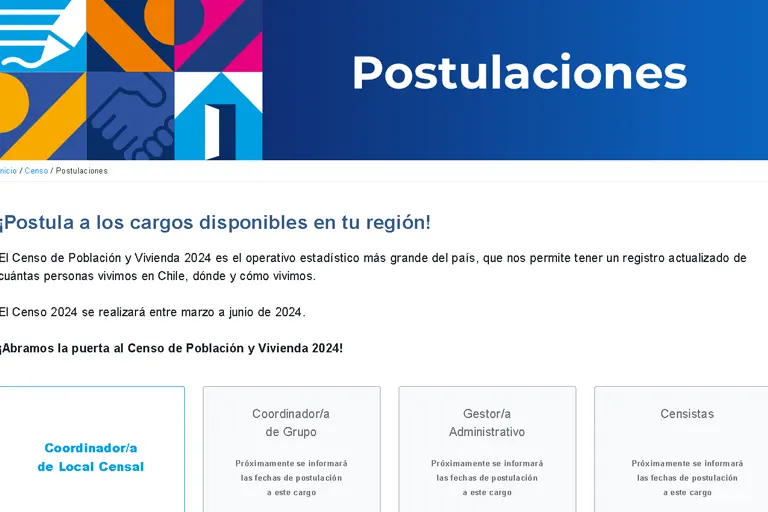 Censo Chile 2024 postulaciones ¿Cómo postular para coordinador del INE