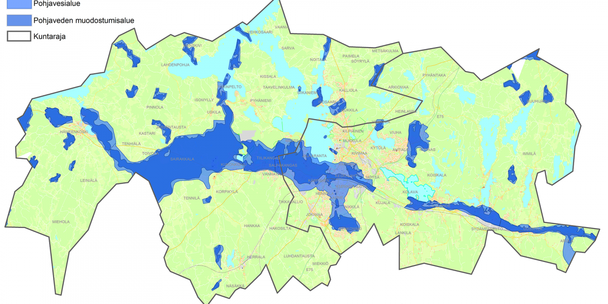 Lahti ja Hollola pohjavesialueet 2019_2_pienennetty - Lahti Aqua