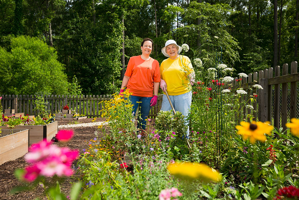 Gardening at Lakewood retirement community