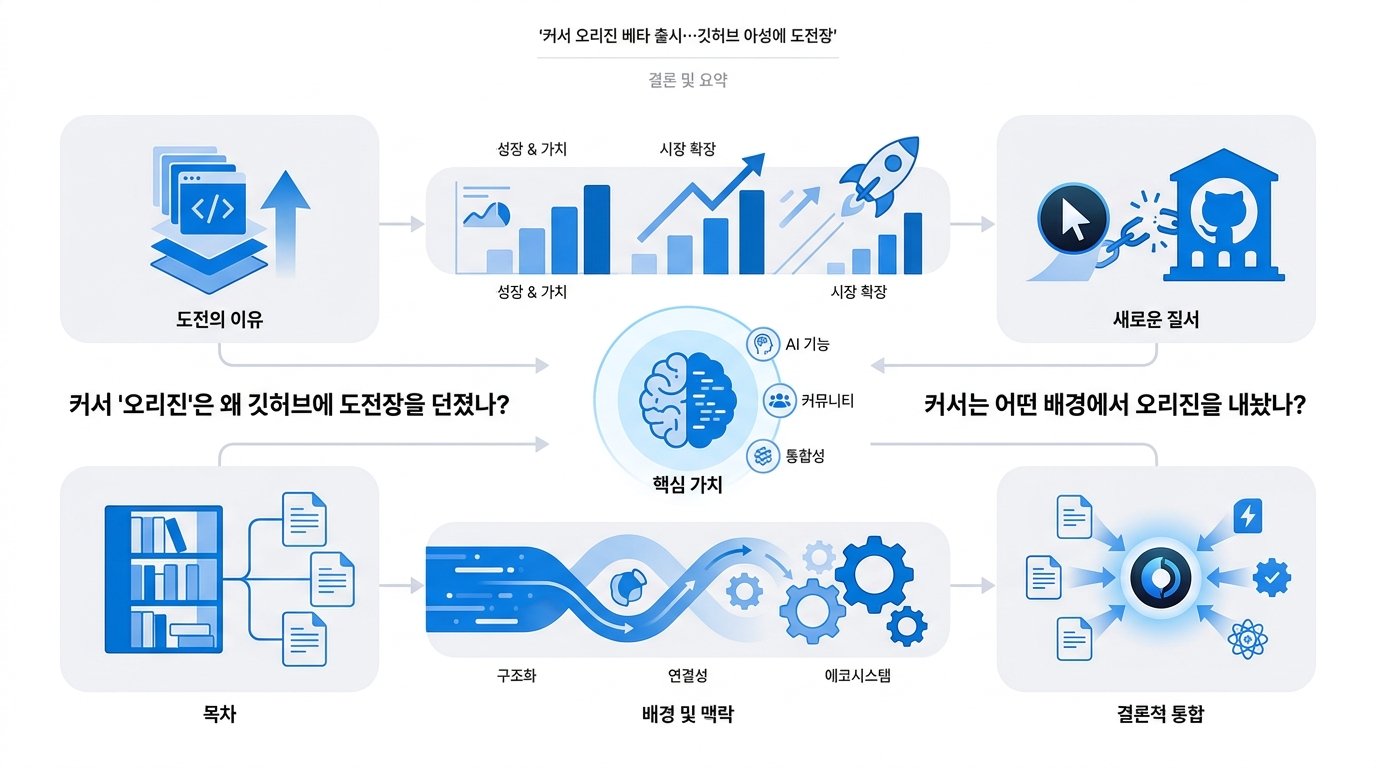 커서 오리진 베타 출시…깃허브 아성에 도전장