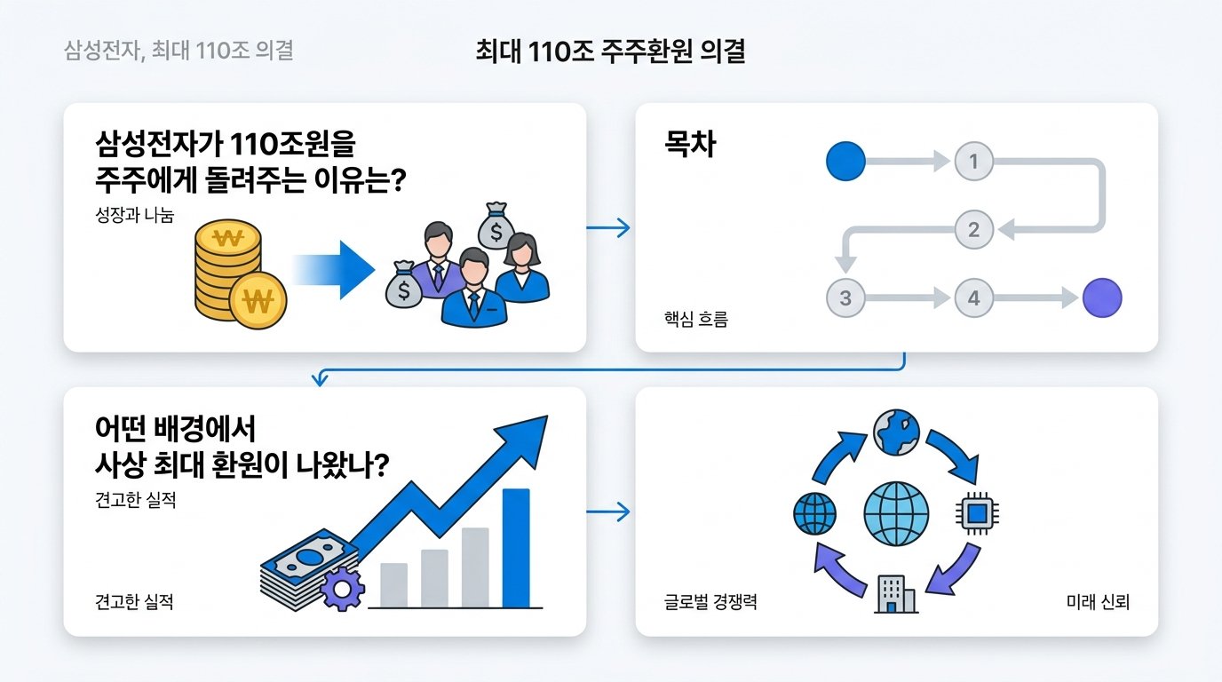 삼성전자, 최대 110조 주주환원 의결…역대 최대 규모