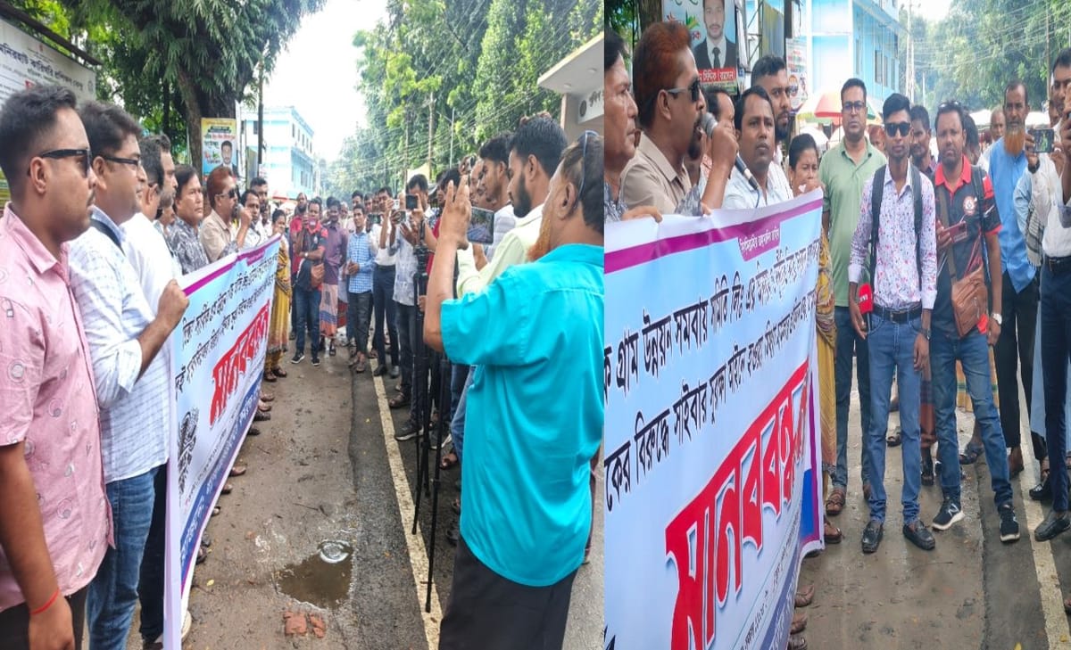 লালমনিরহাটে দুই সাংবাদিকের বিরুদ্ধে সাইবার ট্রাইব্যুনালে মামলা, প্রতিবাদে মানববন্ধনঃ