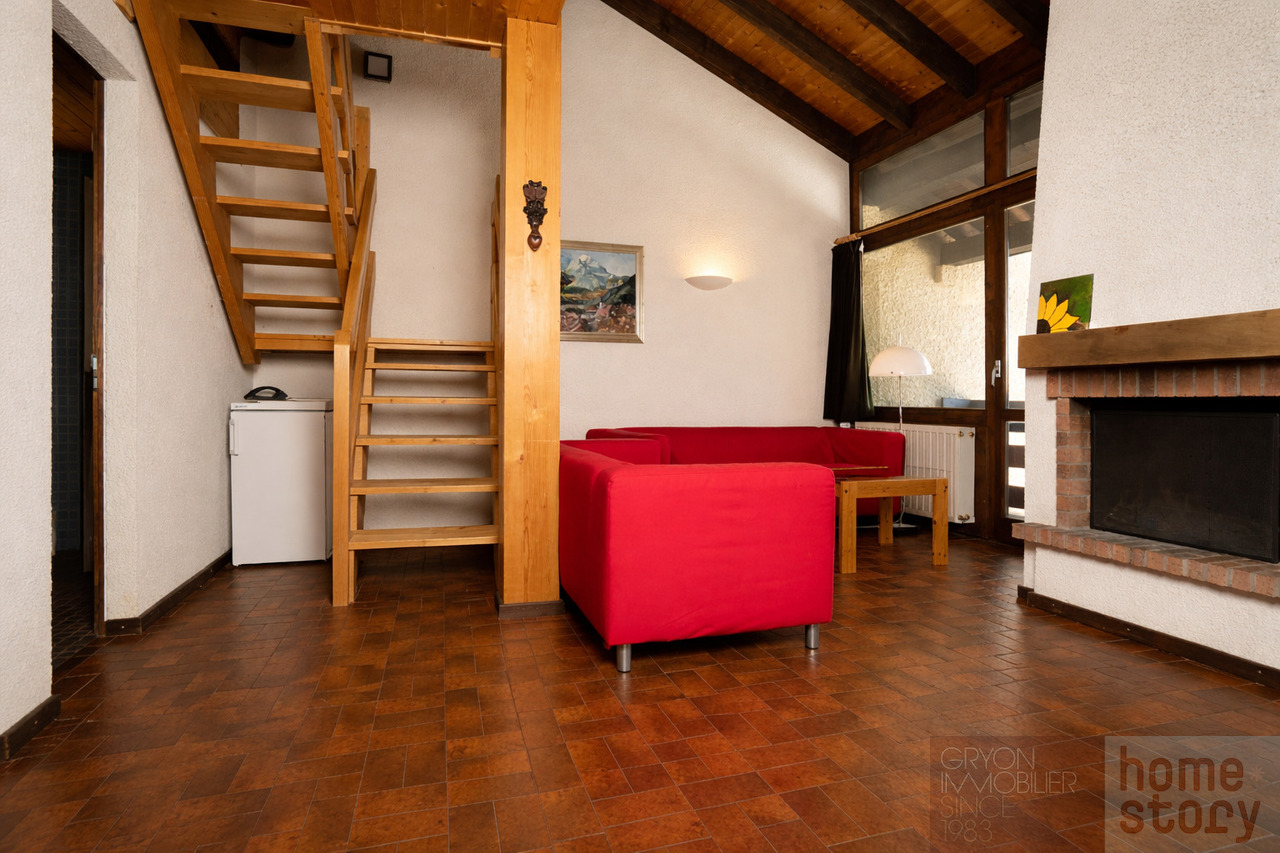 Duplex avec cheminée et balcon à Gryon – Alpes des Chaux