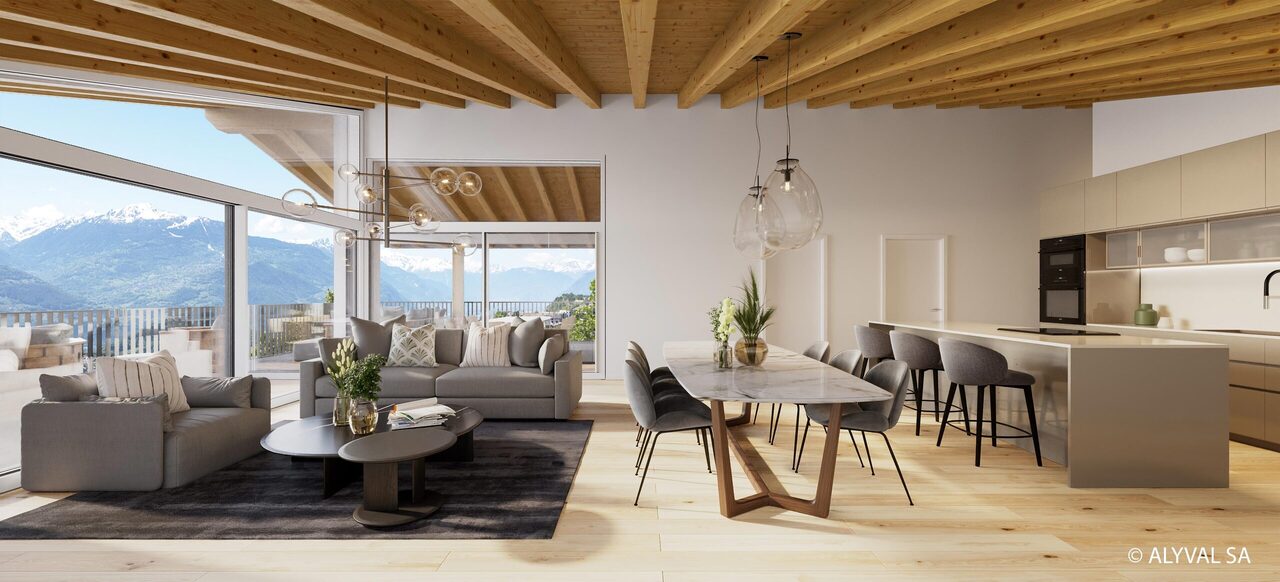 Appartement 4.5 en PPE avec une vue et un cadre de vie inégalables