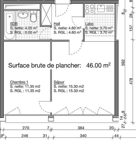 Appartement à louer 2.5 pièces à 1213 Onex - Genève