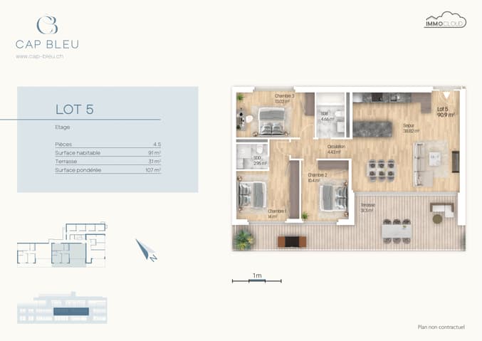 Appartement à vendre 4.5 pièces à 1093 Lutry - Vaud