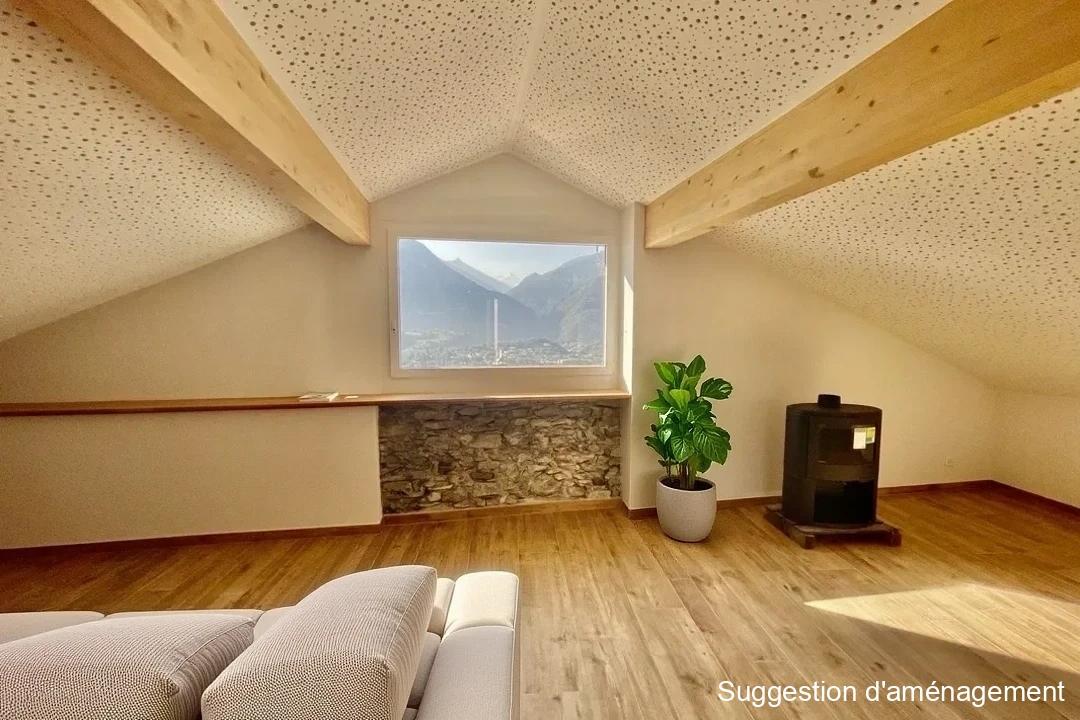 Maison villageoise pleine de charme et entièrement rénovée au coeur de Muraz à Sierre, avec local pour rendement