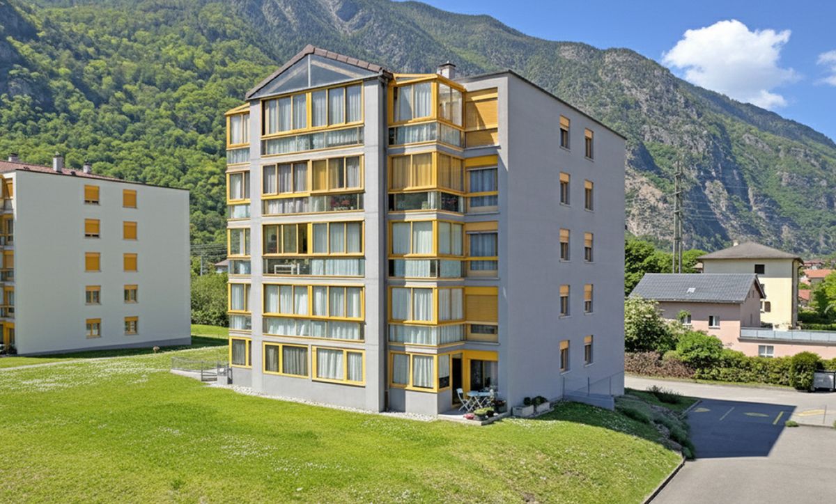 Appartement de 4,5 pièces avec grande terrasse et véranda.
