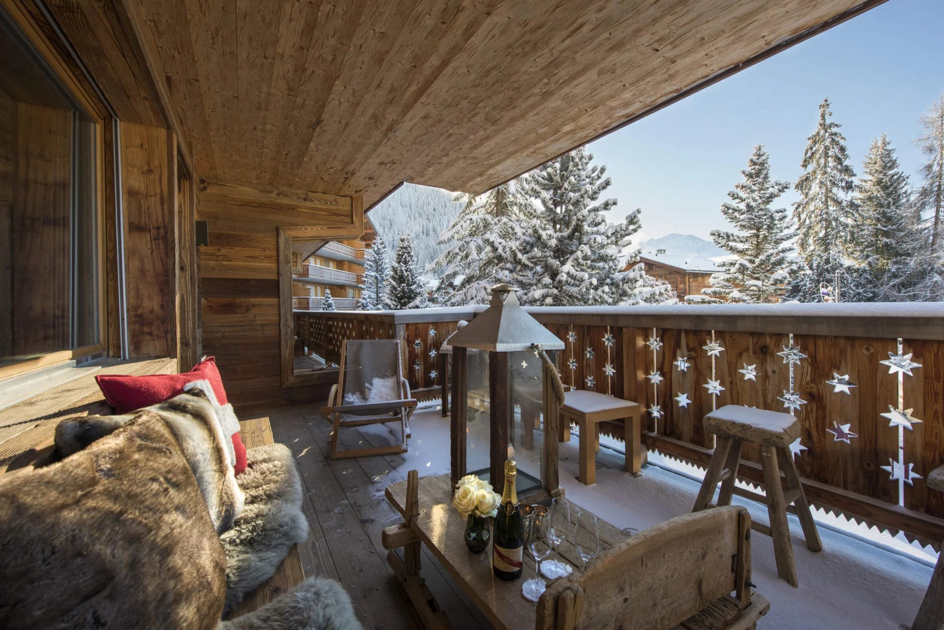 Appartement-chalet de luxe à Verbier, 4 chambres, vue Alpes