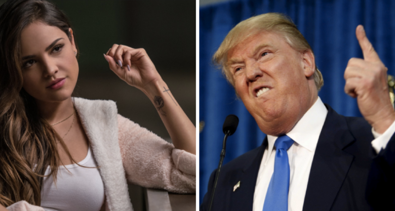 Eiza González le dice de groserías a Donald Trump