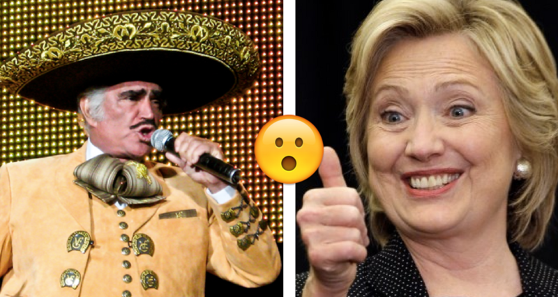 Vicente Fernández le canta a Hillary Clinton