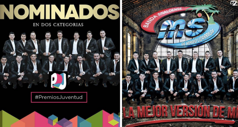 La Banda MS aparece en las nominaciones a los Premios Juventud