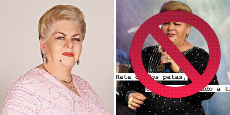 ¡No más opresión! NO más ofensas Paquita la del Barrio